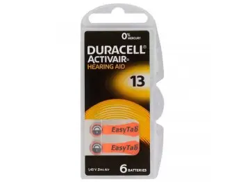 Batérie Duracell Activair 13 do načúvacích prístrojov 6 ks