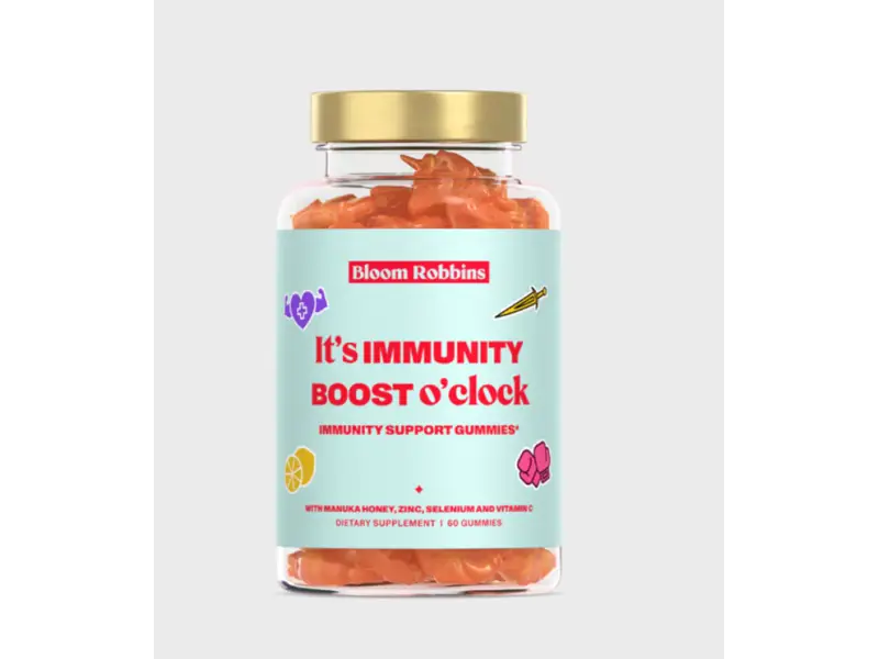 Bloom Robbins IMMUNITY - BOOST o'clock žuvacie pastilky - gumíky, jednorožci 60 ks