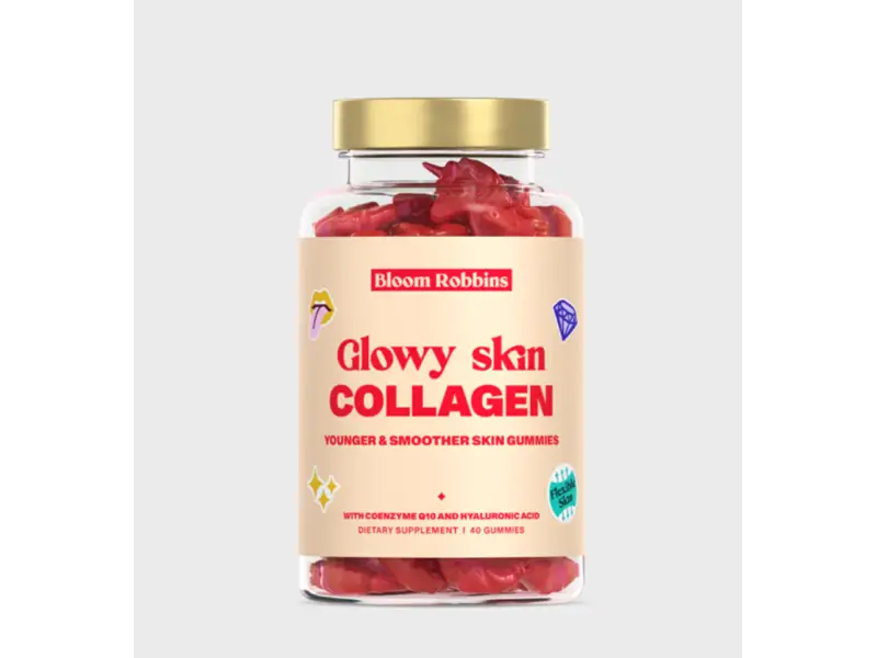 Bloom Robbins Glowy Skin - COLLAGEN žuvacie pastilky - gumíky, jednorožci 40 ks