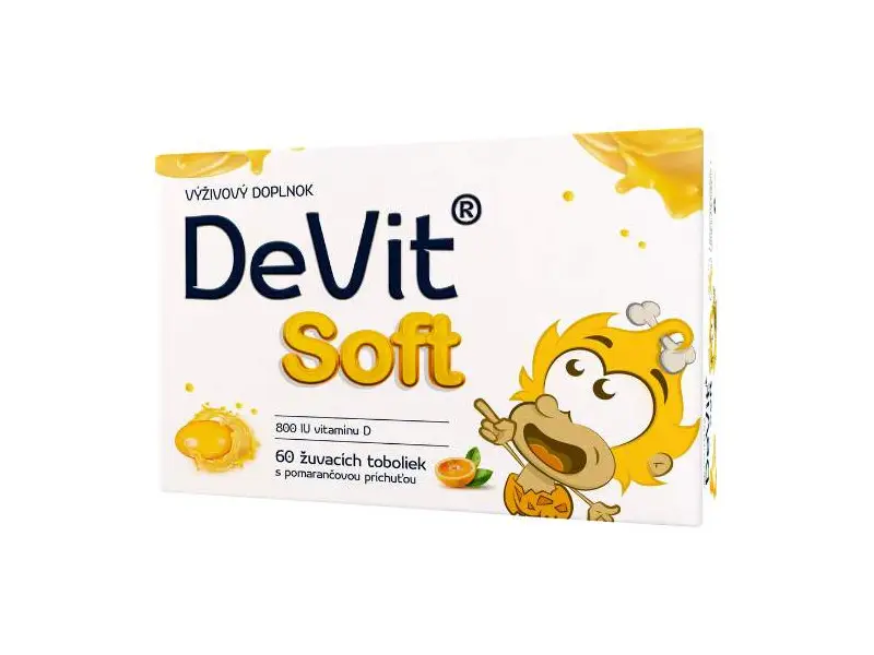 DeVit SOFT žuvacie tobolky POMARANČ 60ks