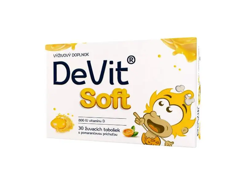 DeVit SOFT žuvacie tobolky POMARANČ 60ks