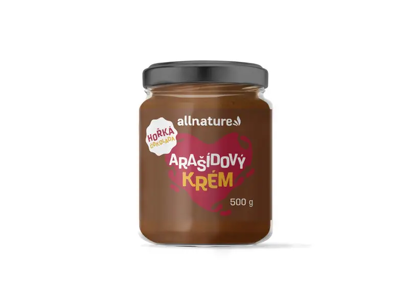 Allnature Arašidový krém s horkou čokoládou   500 g