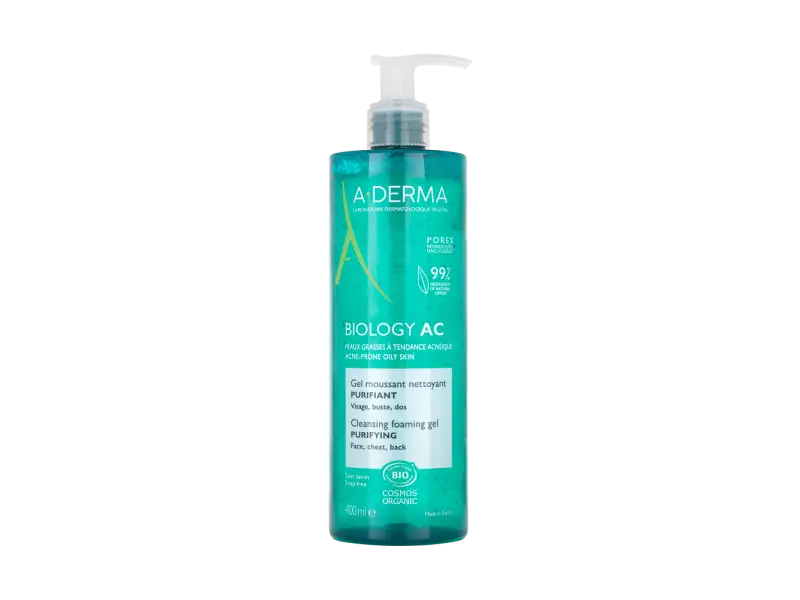 A-DERMA BIOLOGY AC Čistiaci penivý gél  400 ml