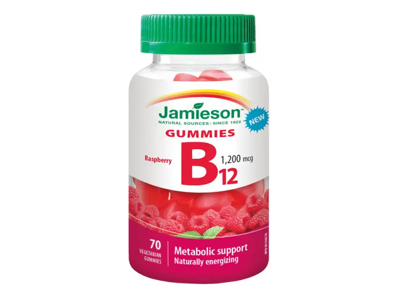 JAMIESON VITAMÍN B12 1200 MCG ŽELATÍNOVÉ PASTILKY 70ks