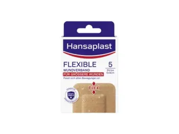 Hansaplast FLEXIBLE XXL náplasť elastická, 6x9 cm 1x5 ks