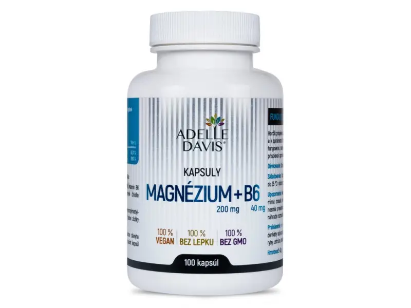 Adelle Davis Magnézium (200 mg) + B6 (40 mg) cps 1x100 ks