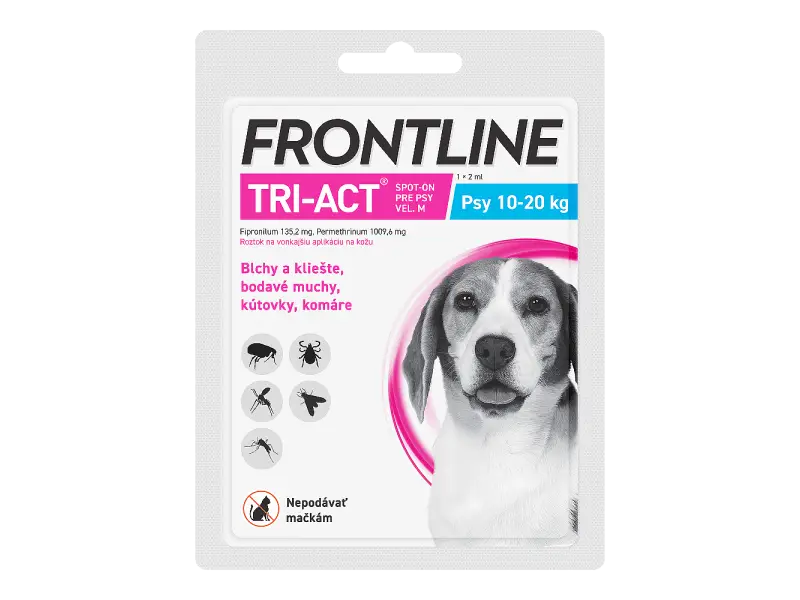 Frontline Tri-Act pro psy Spot-on M (10-20 kg) 