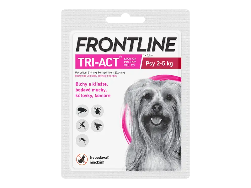 Frontline Tri-Act pro psy Spot-on XS (2-5 kg) 