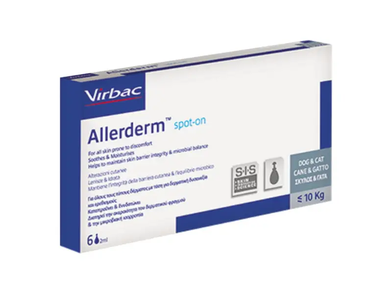 VIRBAC Allerderm spot on 6x2ml pre psov a mačky do 10 kg