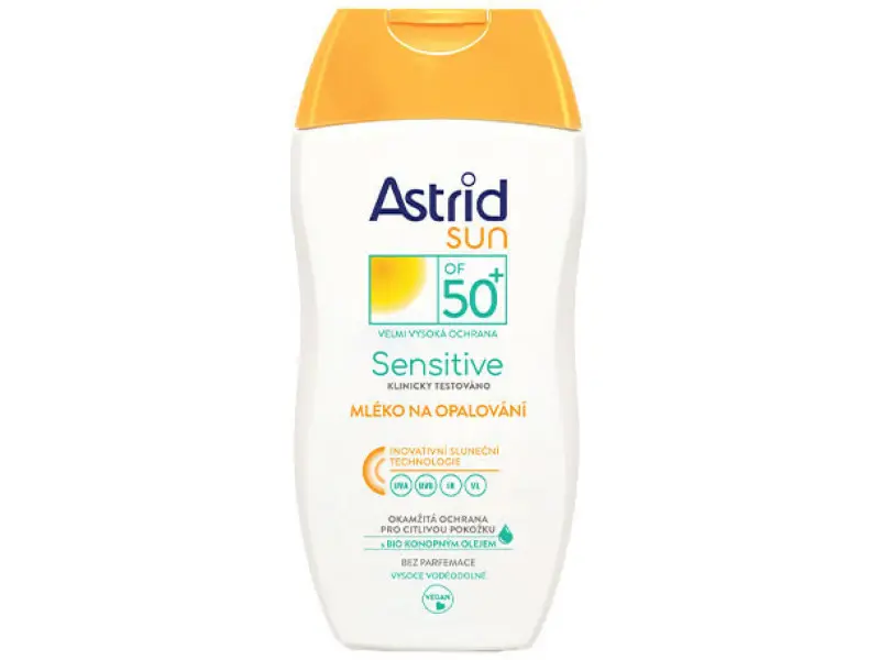 ASTRID SUN SENSITIVE Mlieko na opaľovanie OF 50+ 1x150 ml