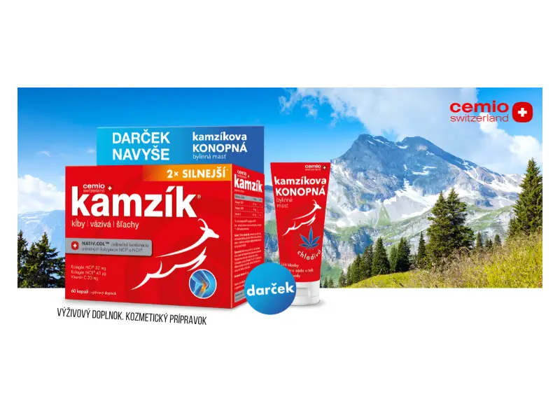 Cemio KAMZÍK 60 cps + darček Kamzíkova konopná masť 75ml