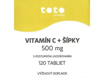 TOTO VITAMÍN C + ŠÍPKY 500mg 120tbl