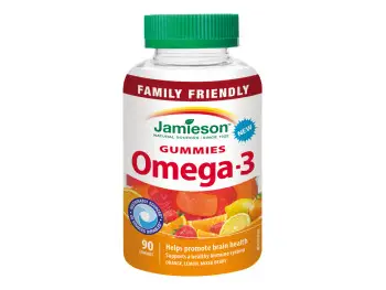 JAMIESON OMEGA-3 GUMMIES s vitamínom D3 90ks