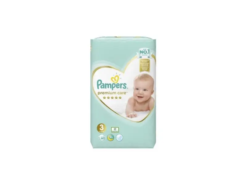 PAMPERS PREMIUM CARE 3 Midi detské plienky   5-9 kg  60 ks