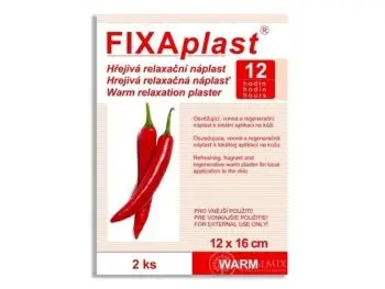 FIXAPLAST KAPSAICÍNOVÁ HREJIVÁ NÁPLAST  12x16 cm, 2 ks