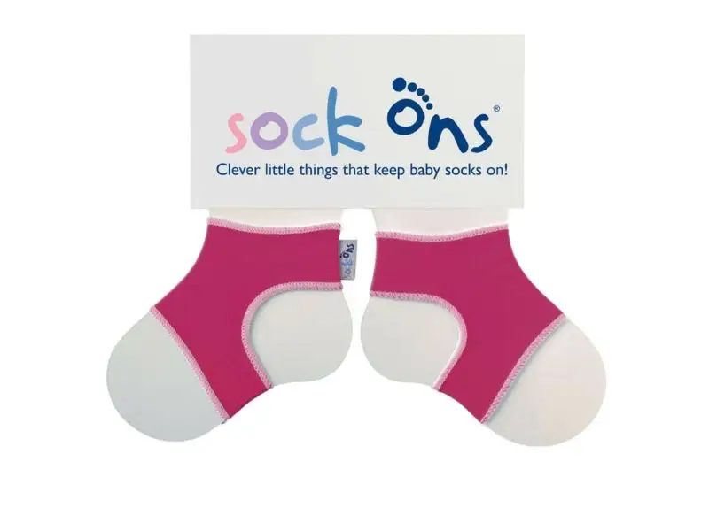 Sock Ons Návleky ne detské ponožky, Fuchsia - Veľkosť 0-6m