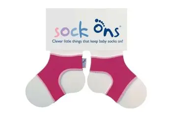 Sock Ons Návleky ne detské ponožky, Fuchsia - Veľkosť 0-6m
