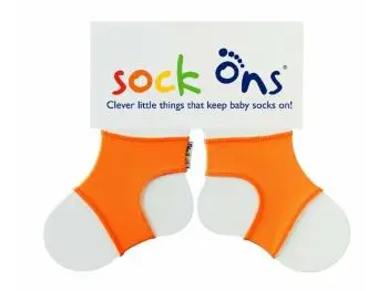 Sock Ons Návleky ne detské ponožky, Bright Orange - Veľkosť 6-12m