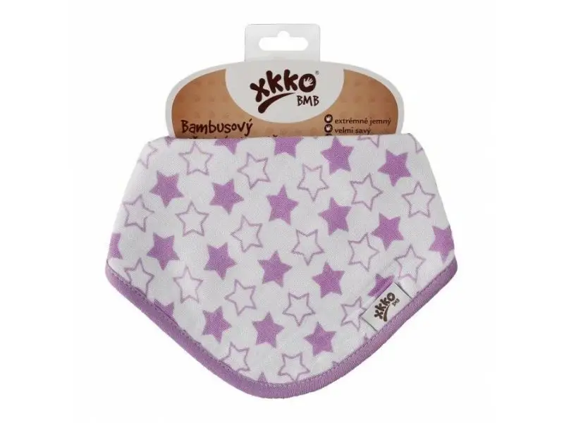 XKKO BMB - Slintáčik/Šatka, Little Stars Lilac (1ks)