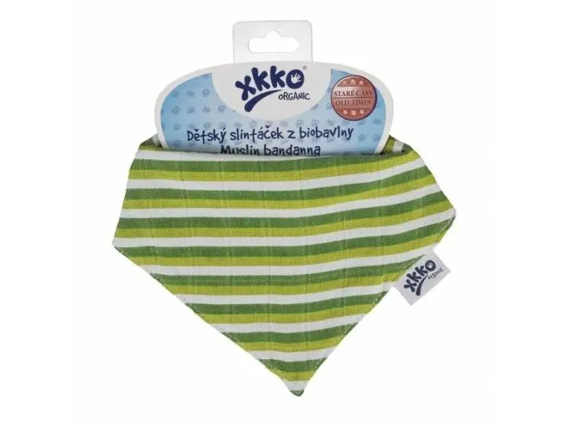 XKKO - Slintáčik Organic Staré časy Green Stripes