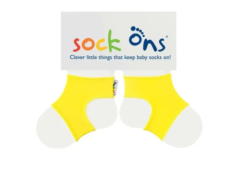 Sock Ons Návleky ne detské ponožky, Bright Lemon 0-6m