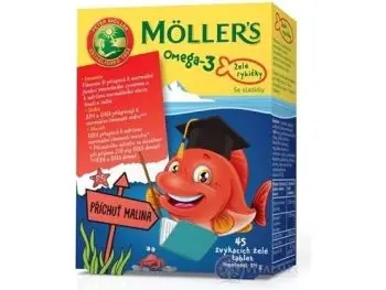 MOLLER´S Omega 3 Želé rybičky  45 ks