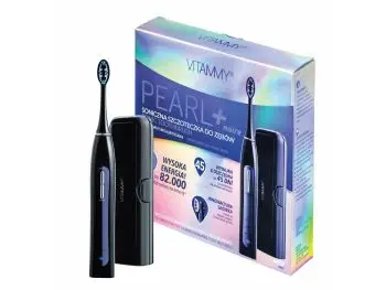 VITAMMY PEARL+ Black Sonická zubná kefka s funkciou čistenia, bielenia a masáže