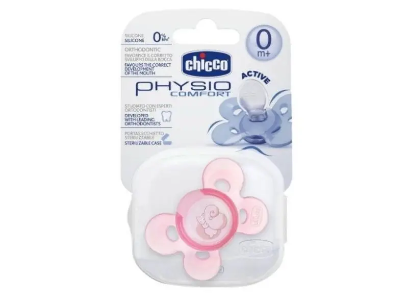 Chicco PHYSIO COMFORT silikónový cumlík, ružový, 0m+