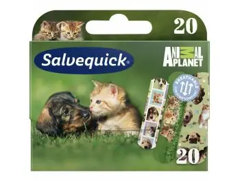 Salvequick Animal Planet Náplasť so zvieratkami pre deti, 20 ks
