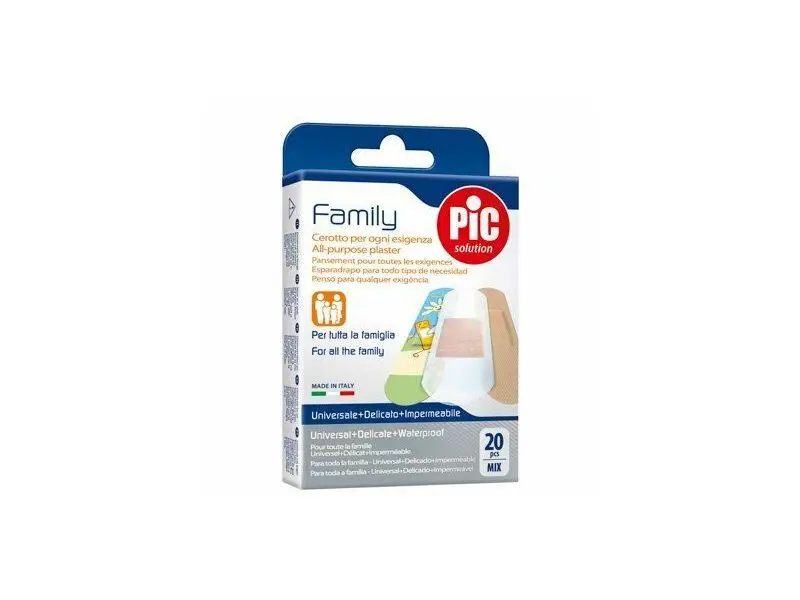 PIC Family,  Sada antibakteriálnych náplastí, 20ks