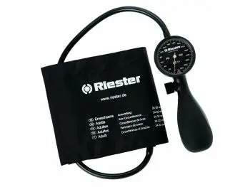 RIESTER R1 SHOCK - PROOF 1250-154, Ambulantný hodinkový tlakomer s čiernym číselníkom