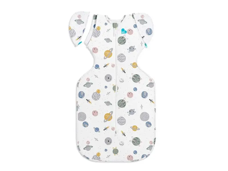 Love To Dream Swaddle UP50/50, spací vak, veľkosť M, planéty, 2 FÁZA, 3-6m, 6-8,5kg