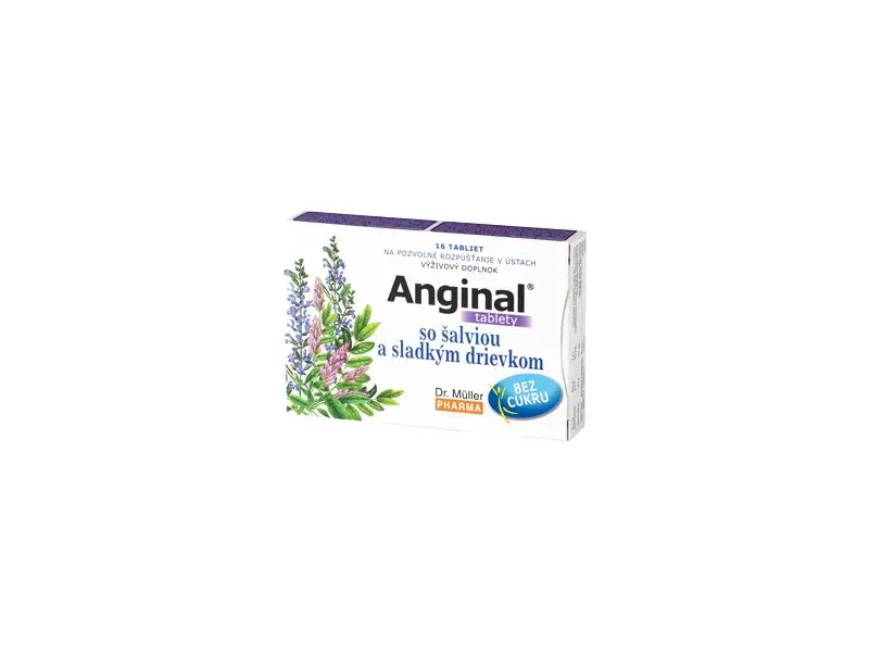 Anginal tablety so šalviou a sladkým drievkom
