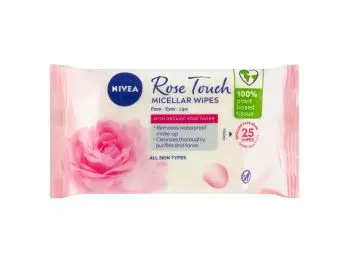 NIVEA Nivea® Rose Touch Micelárne čistiace pleťové obrúsky, 25 ks
