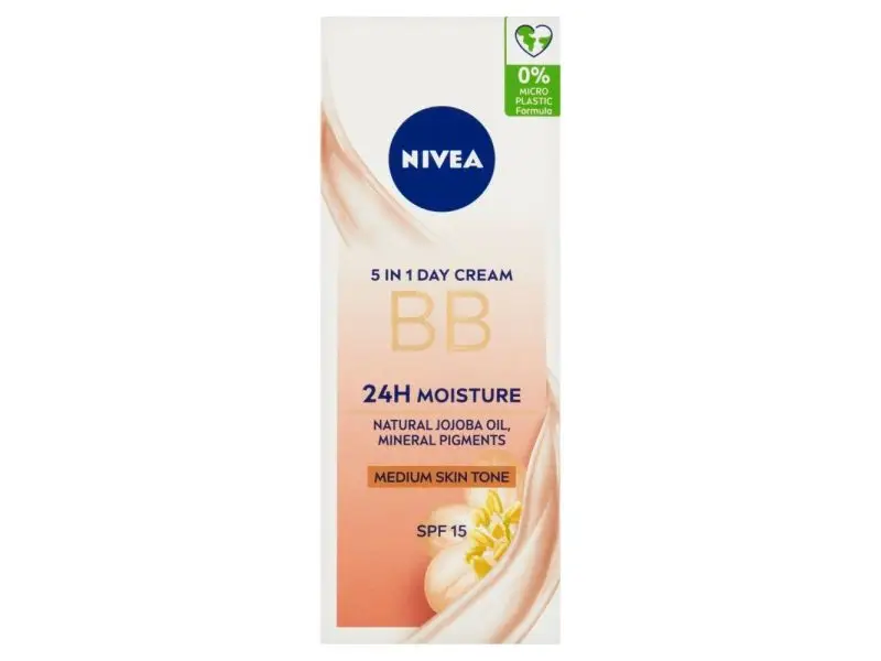 NIVEA Nivea® Skrášľujúci hydr. denný BB krém 5v1 pre stredný až tmavší odtieň  OF15, 50ml