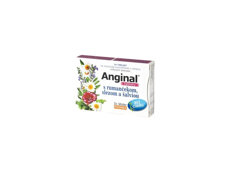 Anginal tablety s rumančekom, slezom a šalviou