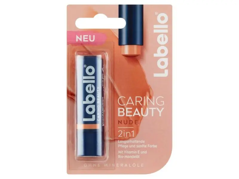 Labello Caring Beauty Nude farebný balzam na pery, 4,8 g