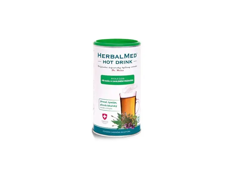 HerbalMed Hot drink Dr. Weiss rýchla úľava pri kašli a zahlienení priedušiek 180g