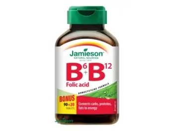 JAMIESON VITAMÍNY B6, B12 a Kyselina Listová 110 tbl