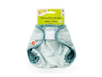 XKKO Vrchné plienkové nohavičky  Newborn - Safari Granite Green