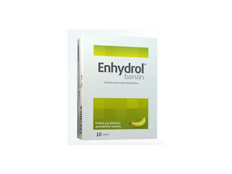 Enhydrol rehydratačný roztok s banánovou príchuťou 10 vrecúšok