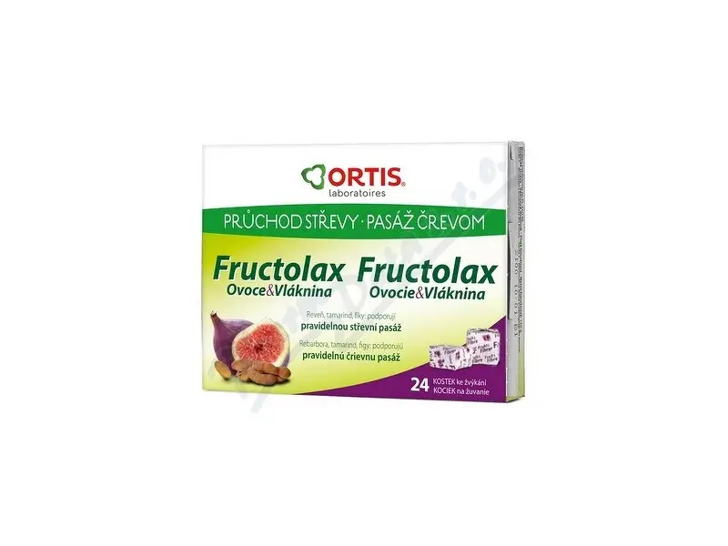 FRUCTOLAX OVOCIE & VLÁKNINA - KOCKY NA ŽUVANIE 24 ks