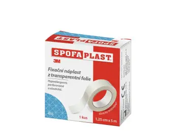 3M SPOFAPLAST č.431 Fixačná náplasť 1,25cm x 5m