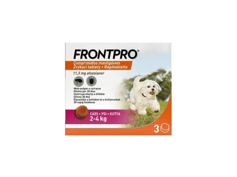 FRONTPRO M antiparazitárne žuvacie tablety pre psy (4-10 kg)