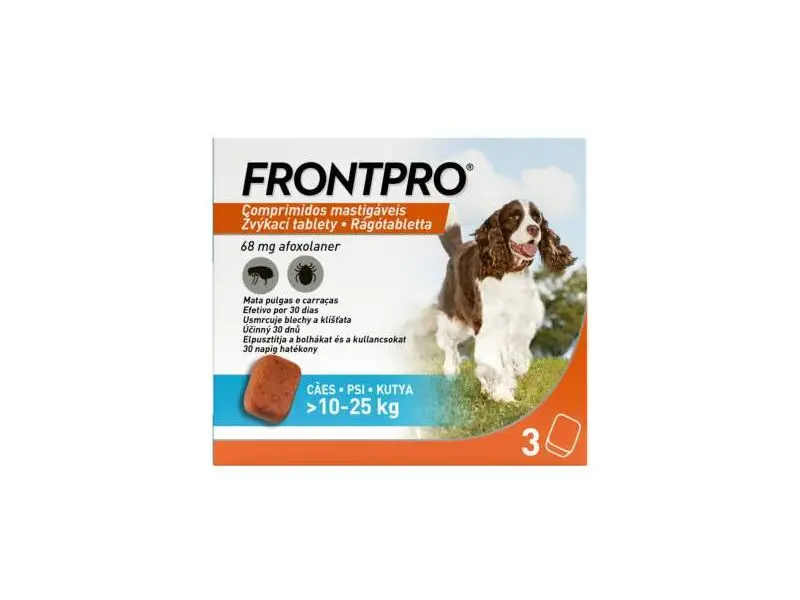FRONTPRO L antiparazitárne žuvacie tablety pre psy (10-25kg) 3ks