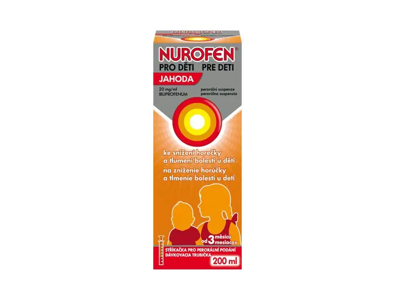 Nurofen pre deti jahoda perorálna suspenzia 200ml