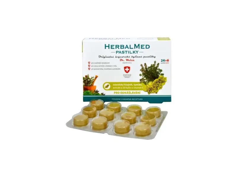 HERBALMED pastilky Pre odkašliavanie 24ks