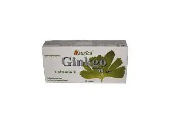 Ginkgo 60mg + vitamín E 30 tabliet