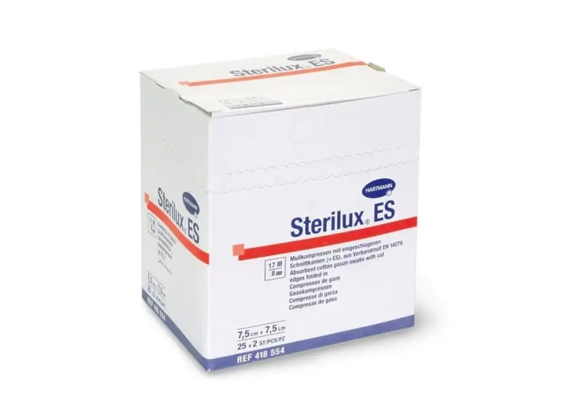 STERILUX ES STERILNÝ 7,5cmx7,5cm 25x2ks (50)