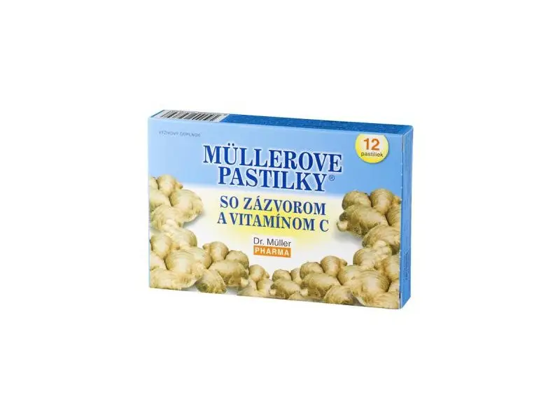 Müllerove pastilky so zázvorom a vitamínom C 12 tbl